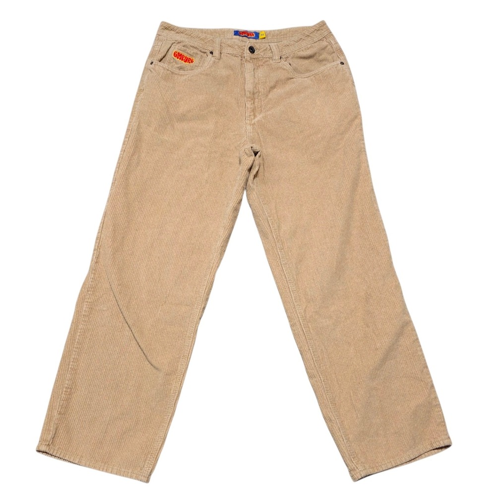 Empyre Relax Corduroy Pants Mens 32 Tan Skater Loose Fit Baggy Skateboard